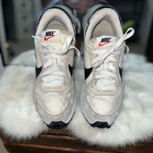 Nike Cream and Black Running Shoes